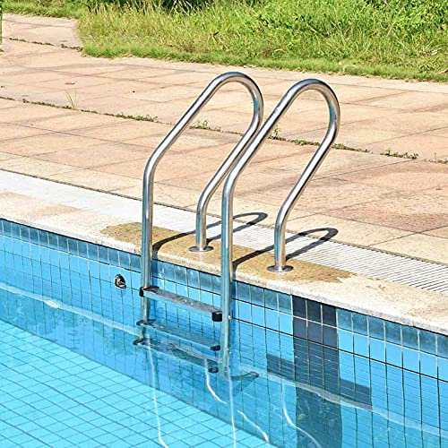 HOBIRD Premium 304 Stainless Steel In-Pool Ladder for Above Ground Pools Heavy-Duty swimming Pool Stairs with Non-Slip Steps