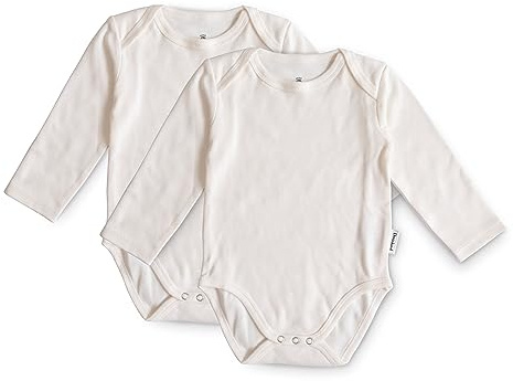 Ehrenkind® Baby-Body 2er Set | 100% Bio-Baumwolle | mit Knöpfen | Standard 100 by OEKO-TEX Body Baby | Baby Body langarm | 2x Natur Gr. 74/80