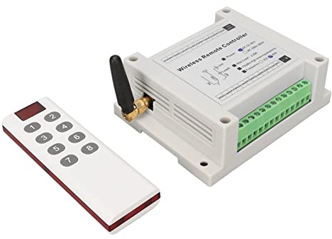 8-Kanal-Relais, Relaismodul mit Fernbedienung, Einfache Installation, 8-Kanal-10-A-Relais, Lampensteuerung, Funkschalter für Fabriken, Häuser, Bauernhöfe, Ranches, Fahrzeuge, Schiffe