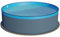 Planet Pool Stahlwandpool Set (5-teilig) rund 450x120 cm, Stahl 0,4 mm anthrazit, Folie 0,3 mm blau, Overlap