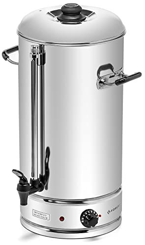 Forgast Chaudière à eau | Acier inoxydable | Capacité 20 litres | Distributeur d'eau | Chauffe-eau | Bouilloire | Indicateur de niveau d'eau | Protection contre la surchauffe | Facile à nettoyer