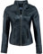 URBAN 5884 Giacca Pelle Donna, Giubbino in Vera Pelle d'Agnello, Modello Corto e Aderente, Pelle Liscia e Morbida, Nero, S