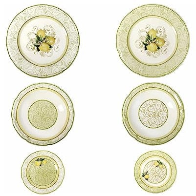 BRANDANI 18 pièces de table citron