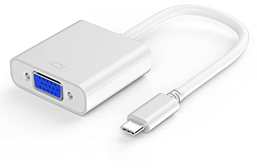 Koanhinn Adattatore da USB C a VGA, adattatore da tipo C a Vga compatibile per Pro 2016/2017/2018, Air/Pro 2018, Book 2, Chromebook Pixel/Xp