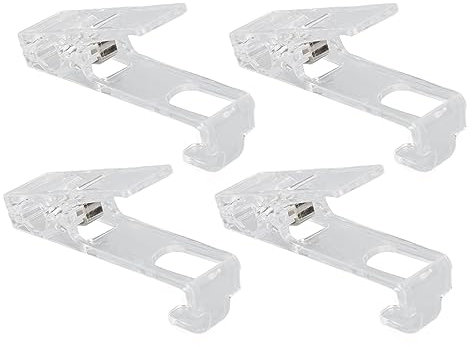 Lot de 8 pinces à linge, transparentes, multi-usages, coupe-vent, stables, pinces à vêtements pour chapeaux et chaussettes