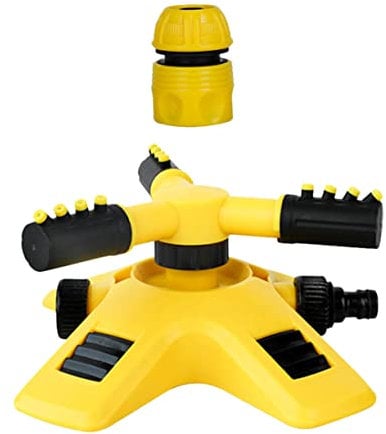 Kisangel 1 Satz Tandem-Sprinkler Nozzle sprühdüse gelbe Rains Sprühregner Garden bewässerung bewässerungsschläuche spritzdüse automatisch Rasen Kindergarten rotieren Technische Kunststoffe