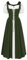 SCARLET DARKNESS Damen Ren Faire Faschingskleid Rockabilly mit Taschen Wikinger Medieval Dress Olivgrün XXL