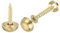 Sourcing Map 30Pcs Brass Decorative Screws with Caps, Gold Tone, 15mm Mirror Screws, Furniture Fixing