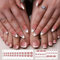 EBANKU 52Pcs Semi Cured Gel Nail Strips Set for Toes, Long Lasting Salon Nails Include Nail File&Stick (French Sheer Jelly Nude Pink)
