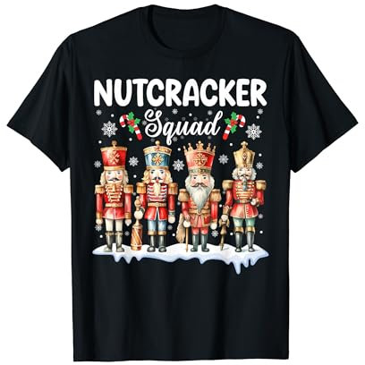 Funny Christmas Nutcracker Squad Matching Family Pajamas T-Shirt