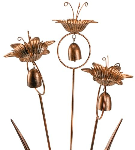 Gardens Metall-Lilien, Blumen mit Glocken für den Außenbereich, Hof, Kunst, Metall, Calla-Lilie, Bronze