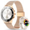WalkerFit Montre Connectée Femme 2025, Écran AMOLED 40mm Ultra-Fin Courbé, IP68 Étanche Smartwatch avec Fonction Féminine/120+ Modes Sport/Cadeau Femme, Montre Sport Femme pour Android iOS