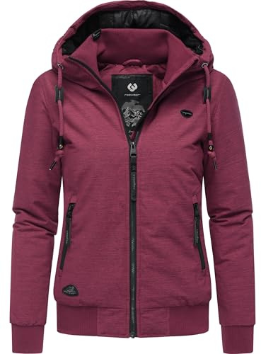 Ragwear Damen warme wasserdichte Winterjacke Outdoorjacke mit Kapuze Nuggie Melange XS-6XL