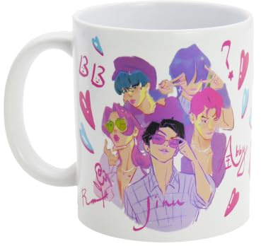Pyramid International Kpop Dämonenjäger Saja Boys Heart Sketch Mug – Keramik Kaffeetasse 325 ml – niedliches Anime-Geschenk für Kinder und Fans – spülmaschinen- und mikrowellengeeignet – Sammlerstück