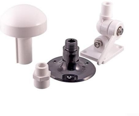 Replacement GPS Aerial Enclosure Short Mushroom Head G3/4 Thread for Vehicle Telematics Mobile DVR Video Recorder 130x96x34mm(White ABS Base)