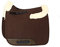 Engel Reitsport | SCHABRA4-D-MOC-MED | Schabracke | Lammfell im Sattelbereich - Half Lined | Steppstoff | Fellkranz vorne & hinten | Dressur | Stoff Mocca braun Fell med.
