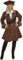 MAYLYNN 16536-L - Piratenkostüm Damen Piratin Kostüm braun Jacke und Hut, Größe:L