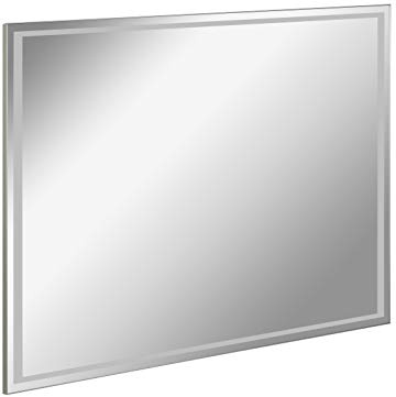 FACKELMANN LED-Spiegel Framelight – 100 x 70,5 cm, Moderner LED-Spiegel mit umlaufender Beleuchtung, Leuchtmittel austauschbar, Lichtfarbe Kaltweiß, Made in Germany