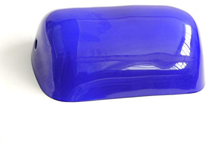 Glasschirm Bankerslamp (Blau)