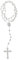 LLLucky Luminous Croix Halskette Rosenkranz aus Kunststoff, religiöser Katholizismus, Halskette, Schmuck, Weiß, Kunststoff, 40,5 cm, Kunststoff, 40.5cm/16, Kunststoff