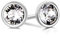 AOBOCO Simulierter Diamant Moissanite Ohrringe, Ohrstecker 925 Silber Zirkonia Damen Ohrringe Stecker mit Kristallen (4mm)