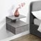[en.casa] Nachttisch hängend Amberg Wandregal mit Schublade und 2 Ablageflächen 40 x 35 x 31 cm Nachtschrank Wandmontage Nachtkästchen Hängeregal Betonoptik