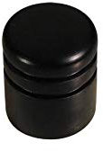 Boston Potiknopf, Dome Knob, Holz, 2 Ringe, Ebenholz, 15x18mm