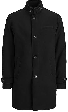 JACK & JONES JPRBLAMELTON WOOL COAT SN, black, L