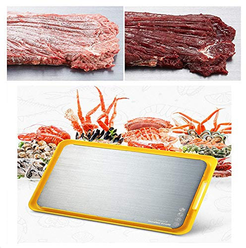 HAHA Bandejas de descongelación Bandeja De Descongelación, Placa De Descongelación Rápida De Aleación De Aluminio De Aviación HDF, Utilizada Para Descongelación Natural De Alimentos Congelados 34.5x23