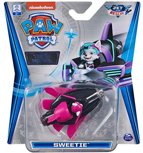 Paw Patrol LA Pat' Patrouille - VÉHICULE True Metal Jet to The Rescue - Véhicule en Metal avec 1 Figurine À Collectionner Mission Voltige - 6058325 - Jouet Enfant 3 Ans et + - Modèle Aléatoire