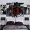 BAIOKAISHUII Modulare Wandkunst Bilder Leinwand HD gedruckt Anime Gemälde 5 Stück Naruto Sharingan Poster Modern Home Decor Room-Rahmenlos