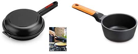 BRA Dupla Première Sartén Doble para tortilla apta para todo tipo de cocinas incluida inducción + Safe-Salvamanteles de Silicona Multiusos imantado, 2 Unidades, Color Rojo, 27 cm