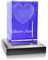 Papa Geschenk zum Vatertag | 3D Glas Herz mit Bester Papa Gravur inkl. LED Leuchtsockel | Geschenk für Papa zum Geburtstag oder Vatertag | Geschenkidee für werdende Väter (LED Sockel in Schwarz)