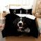 MJWLKJ Schweizer Berner Sennenhund Kinder bettwasche Set 135x200 Bettbezüge Set 3D Super Weiche Bettbezug Kissenbezug Haustier Welpe Tiermuster Mädchen Junge Teen Dekoration