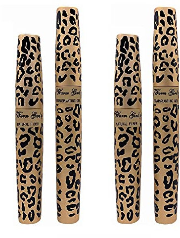 Warm Girl 2 SET 3D Mascara, Mascara en Fibre de Soie 3D Imperméable, Mascara avec Ensemble de Fibres, Extensions de Cils Imperméable Noir Cils Plus Épais Plus Longs