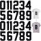 ASTER 22 Pieces Iron on Numbers for Clothes, 8 Inch Heat Transfer Iron-on Numbers 0 to 9 for Team Clothing Sports T-Shirt Jerseys Basketball Football Baseball(Black)
