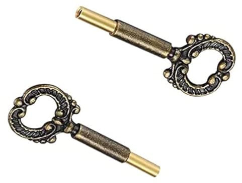 WOYTTSYSM Lamp Socket Metal Key Switch Handle Turn Knobs, Home Lamp Decorative Metal Key for Lamp Socket (Brass Finish,Pack of 2)