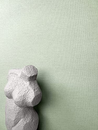 NEWROOM Papier peint Vert Couleur Unie Intissé - Couleurs Unies Vert Clair Structure Textile