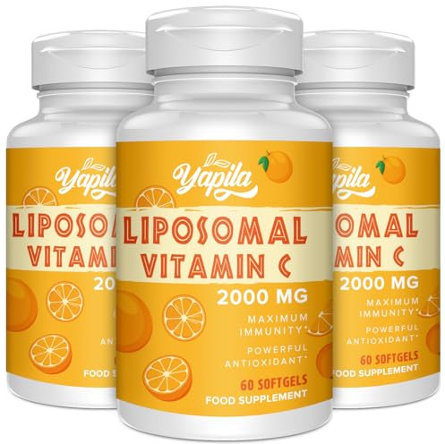 Liposomal Vitamin C Capsules 2000mg(3 Pack), Maximum Absorption, High dose VIT C, Ascorbic Acid, Antioxidant Supplement, Soy-Free, Non-GMO
