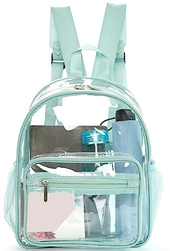 Noy Lacha Mädchen Transparente Rucksäcke Geldbörsen Ita Transparente Schultaschen für Teenager Süßigkeiten Reise Gelee Tagesrucksäcke, Grün