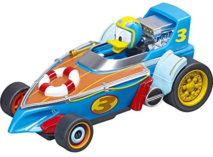 Carrera - 20065013 - Donald Duck Slotcar I Maßstab 1:50 I Detailgetreue Disney Nachbildung I EIN Muss für Kinder & Disney Fans I stundenlangen Rennspaß I Rennbahn