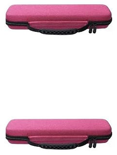 IOIUSKKU 2 Juegos de Plancha de pelo de viaje Caja de almacenamiento Anti-caída EVA Plancha alisadora Estuche de transporte Organizador Accesorios Rojo, Rojo 2Conjunto