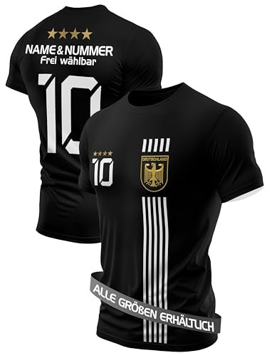 IIIII20Fo7IIIII Geschenke für Männer Geburtstag Geschenk Mann - Trainingsanzug Herren Fußball Trikot mit Sporthose kurz - Fussball Deutschland Fanartikel T Shirt Sport Set T5B XXL