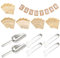 Juego de 27 herramientas para fiestas de dulces, incluye 4 pinzas para caramelos, 2 palas de azúcar, 1 extractor de pancartas y 20 bolsas de papel kraft, juego de herramientas para fiestas de bbq