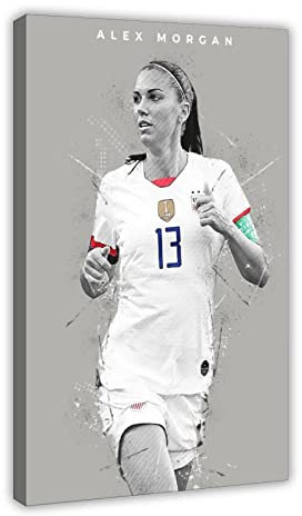 EYEZER Alex Morgan Leinwand-Poster, Wandkunst, Dekordruck, Bild, Gemälde für Wohnzimmer, Schlafzimmer, Dekoration, Rahmenstil, 40 x 60 cm