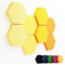 FENNEXT® Lot de 8 panneaux acoustiques absorbants acoustiques pour une réduction sensible du bruit - Image acoustique moderne en panneaux acoustiques hexagonaux - Panneaux muraux sûrs fabriqués dans