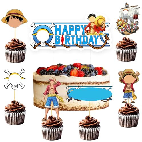 25pcs Happy Birthday Tortendeko, Cupcake Topper, Geburtstagsdeko, Dekorationen für Kinder
