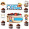 25pcs Happy Birthday Tortendeko, Cupcake Topper, Geburtstagsdeko, Dekorationen für Kinder