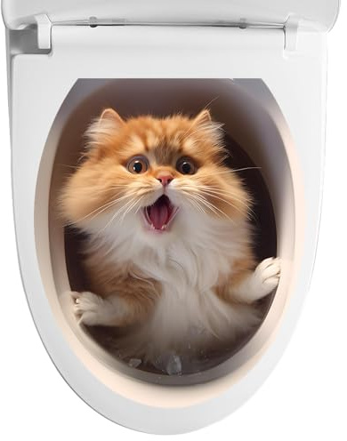 WC Deckel Bad Klo Aufkleber Sticker| Wilde Tiere Toilettensitz Aufkleber| Wilde Tiere Toilettendeckel Aufkleber| Lustig Toilettendeckel Aufkleber| Tiere Wandaufkleber Toilettenaufkleber(D)