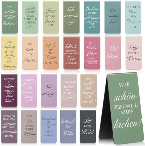 24 Inspirierende Magnetische Lesezeichen Ermutigende Sprüche Magnetisch Lesezeichen Magnet Motivation Geschenke für Lehrer Studenten Buchliebhaber Schüler Freund (Retro)